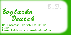 boglarka deutsh business card